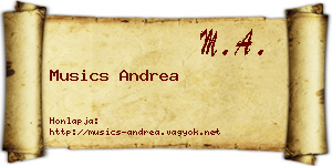 Musics Andrea névjegykártya
